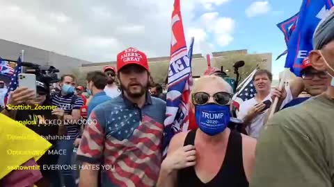 Baked Alaska getting pressed by Trump supporters