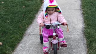 Pedaling My Tricycle For The First Time