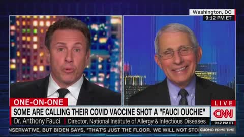 CNN segment on "Fauci ouchie"