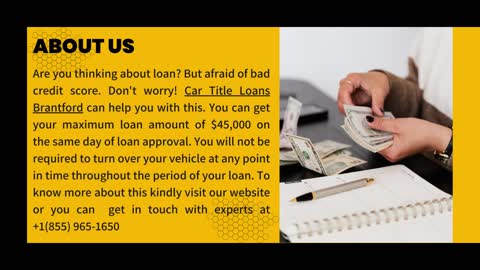 Need A Fast Loan But Jobless? Get Car Title Loans Brantford