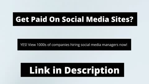 Social media jobs || Social Media Work from Home