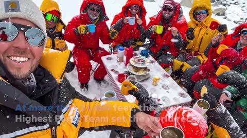 Everest climbing team sets world record for highest tea party