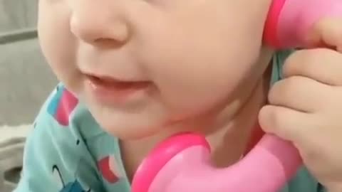 Cute girl talking with phone