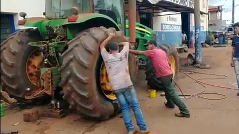 WCGW inflating a tire using gasoline