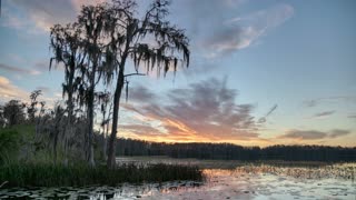 Timelapse of sunset at Dixie Lake