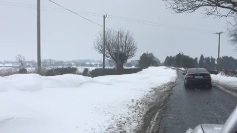 Beast from the east snow drifts