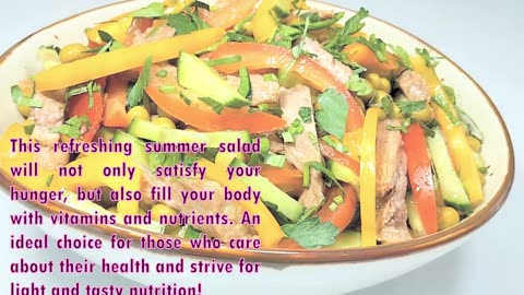 The best summer salad with beef and vegetables and very healthy