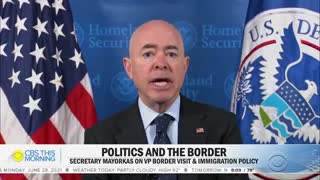 DHS Secretary Responds With Gibberish About VP Harris' Border Trip