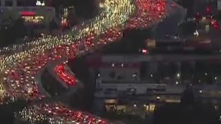 Traffic on the 405 Freeway in Los Angeles Thanksgiving week 2023