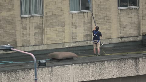 Cleaning Windows of Bradford Hotel