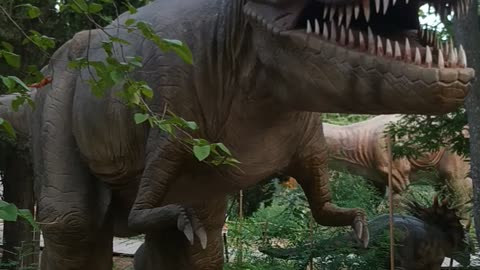 Scary Tyrannosaurus with big teeth