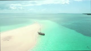 Drone captured awesome footage of ship on an island