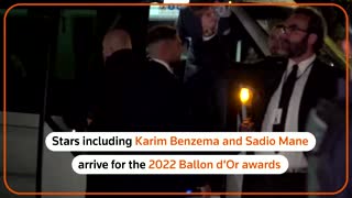 Soccer stars arrive at the Ballon d'Or awards