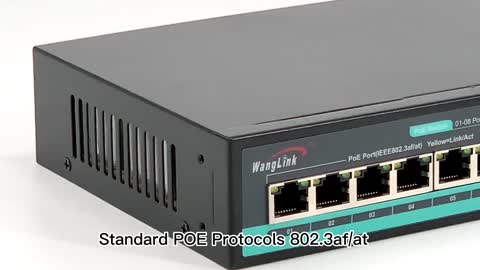 WOR-SL82P PoE switch 8-port 10/100mbps 2-port Gigabit copper uplink