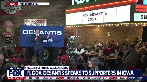 Desantis heckled in Iowa this afternoon
