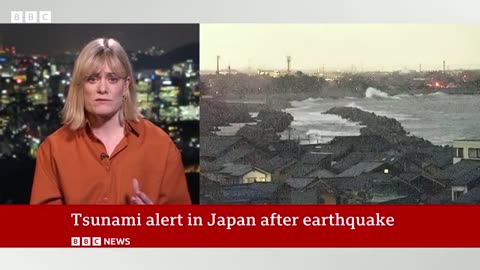 Japan issues tsunami warning after strong earthquake - BBC News