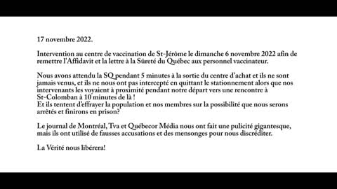 Vidéo d'intervention de la Garde nationale du Québec le 6 novembre 2022