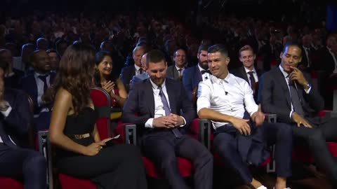 messi and ronaldo together talking about dinner