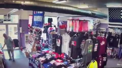 Domestic Terrorist Crashes into Trump Merchandise Store