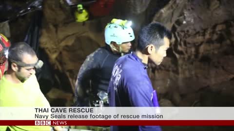 Thailand cave rescue: New Footage released - BBC News