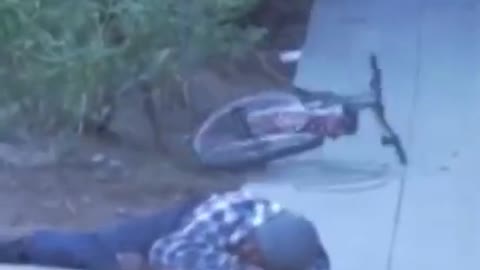 Funny Video Of A Man Falling From His Bike
