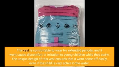 Buyer Comments: Zeraty Kids Swim Vest Life Jacket Flotation Swimming Aid for Toddlers with Adju...