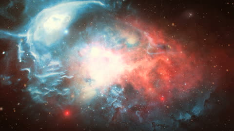 YOU NEED TO SEE THIS 3d animation of space flight through red and blue nebulas