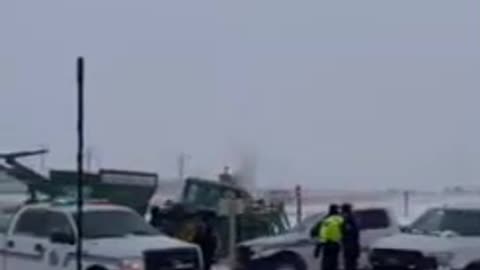 Farmers Break Through Police Barricades to Help Trucker Protests