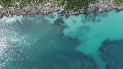 Sea waves & beach drone