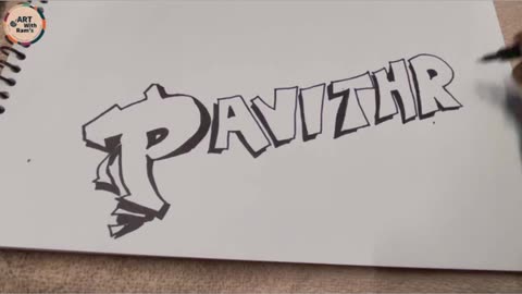 ‘PAVITHRA’ Name drawing ✍️ video Please support my YouTube channel https://youtube.com/@artwithrams