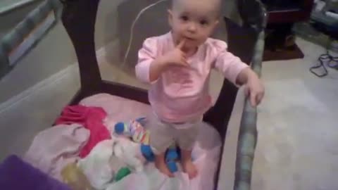 One-Year-Old Hilariously Talks Her Way Out Of A Nap