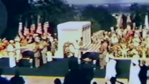 Historic footage of the Tomb of the Unknown Soldier_ WWII and Korean War_4