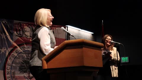 VD3-7Karen Fann The AZ Senate President Speaking last night in Prescott Arizona.