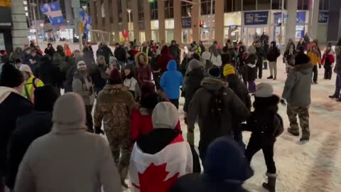 Ottawa Freedom Convoy - Protesters showing their contempt for the lying leftist media
