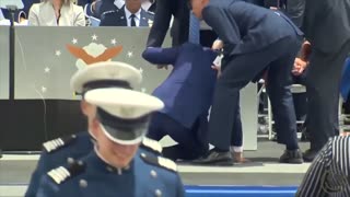 Former Vice President Biden Falls @ Air Force Academy