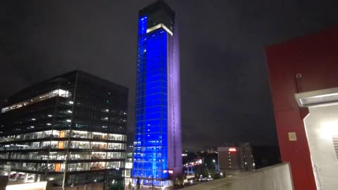 TKElevator HQ Light Show At The Battery Atlanta!