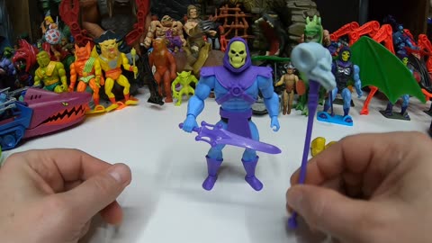 Masters Of The Universe Origins Cartoon Collection Skeletor Review! And My Skeletor Collection!
