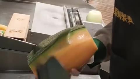 Peeling Cantaloupe
