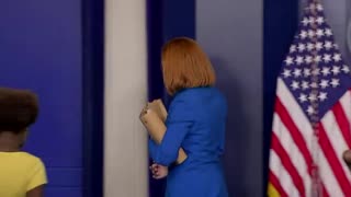 Psaki RAILS Reporter Before Leaving Stage