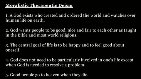 Moralistic Therapeutic Deism