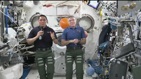 Expedition 69 Space station Crew answer Galveston, Texas, student question .. August 15 2023