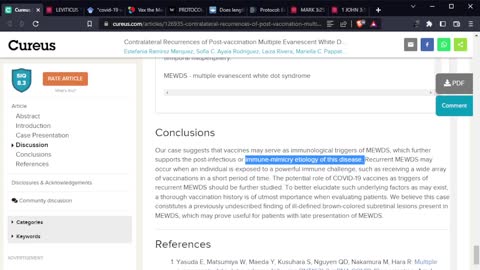 COVID 19 Vaccine MEWDS Immunological Trigger