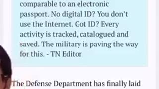 US-DOD: PLANING ON LIMITING INTERNET ACCESS TO ONLY THOSE WITH A DIGITAL ID BY 2027 (OFFICIAL)