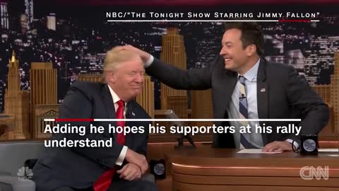 Donald Trump lets Jimmy Fallon mess up his hair