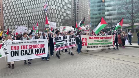 LIVE: Pro-Palestine Rally and March in Detroit, Michigan
