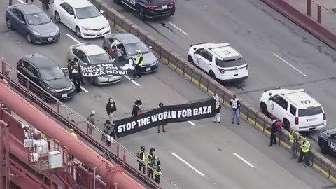 Pro-Palestine protesters have blocked the Golden Gate Bridge