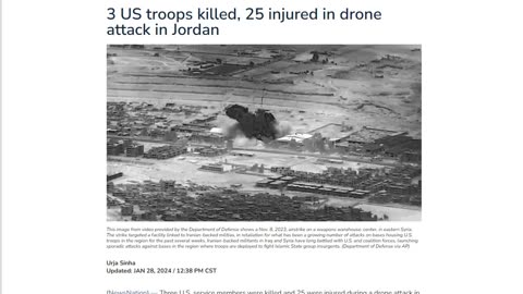 3 US Servicemen Killed By Iran Sponsered Drone Attack 25 injured