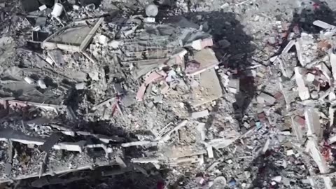Drone footage of widespread destruction in Gaza