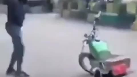African motorcycle trick