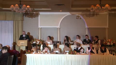 Hockley Valley Resort Wedding Reception | Bride's Father Told A Funny Italian Joke at Wedding Speech